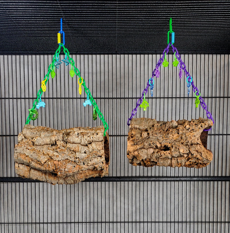 Hanging Cork Bark Logs