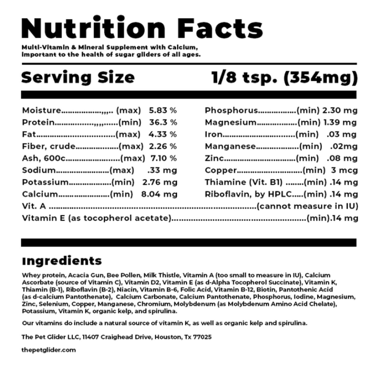 Sugar online glider vitamins